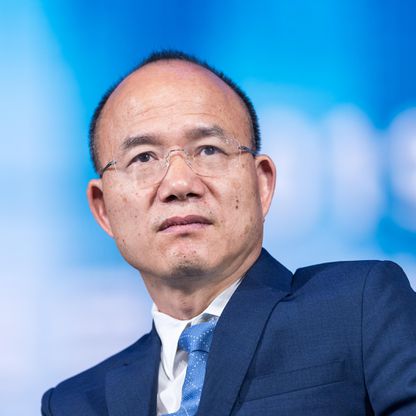 Le président du groupe Fosun, Guo Guangchang, le 11 novembre 2015, à Wuhan. Sun Xinming/Imaginechina via AFP